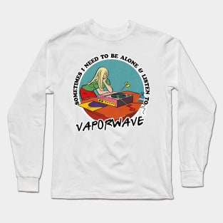 Vaporwave / Music Obsessive Fan Design Long Sleeve T-Shirt